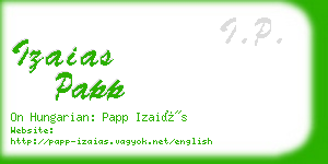 izaias papp business card